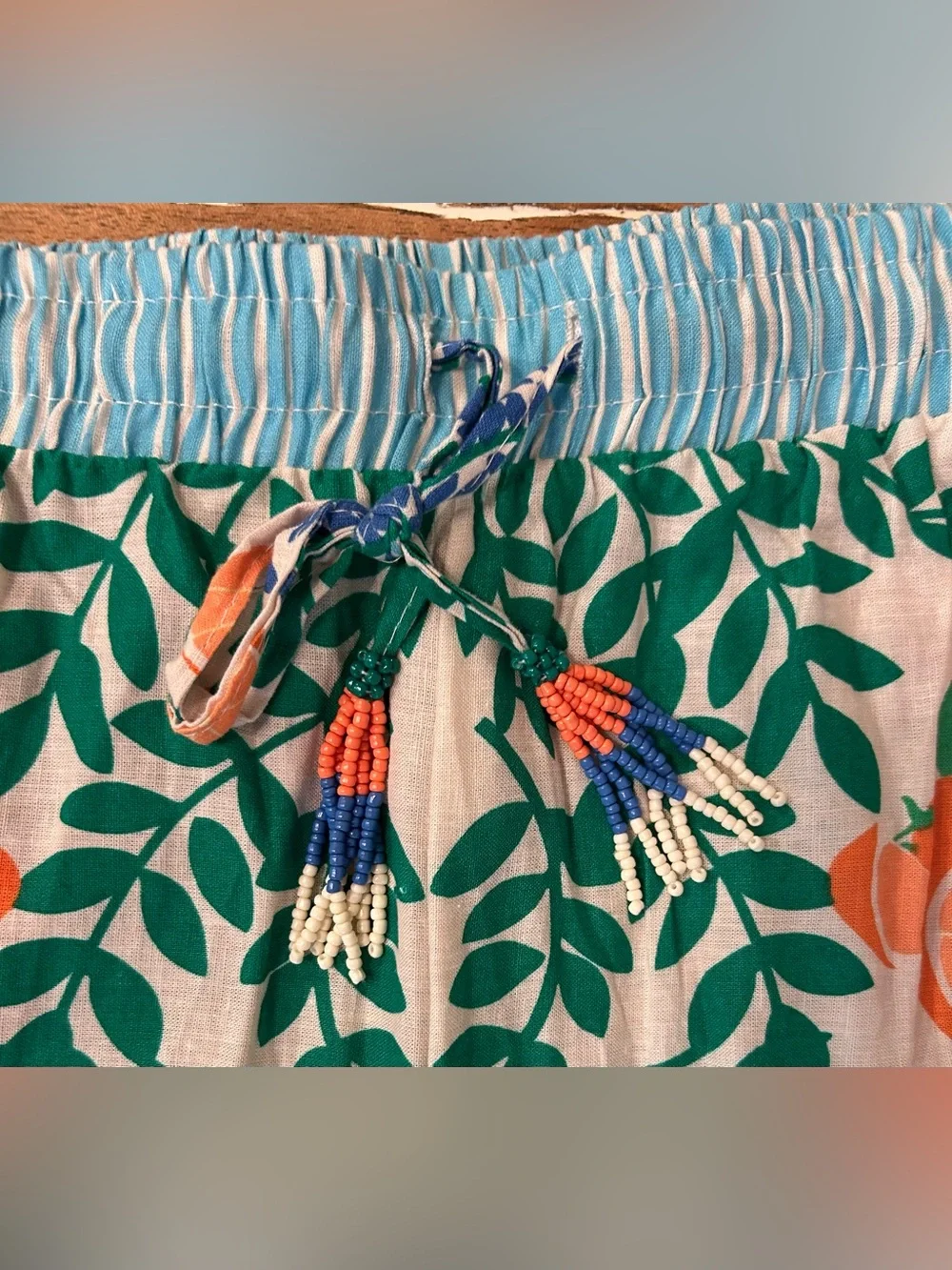 Tropical Orange Palm Two-Piece Set. C&C California. Large.